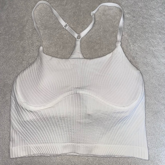 Lululemon White Sports Bra Crop Top - Picture 1 of 4